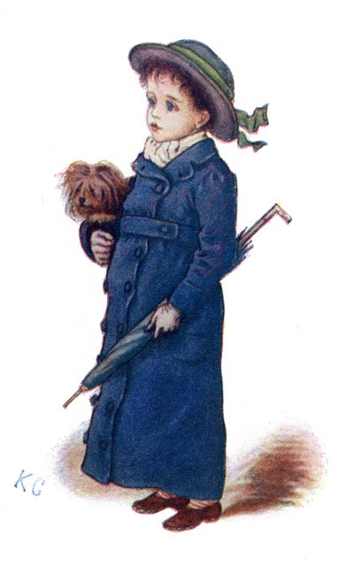 Kerstkaarten door Kate Greenaway door Kate Greenaway
