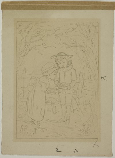 Ontdekking van het vogelnest door Kate Greenaway