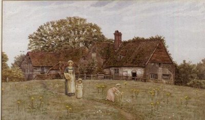 Lente Bloemen Verzamelen door Kate Greenaway