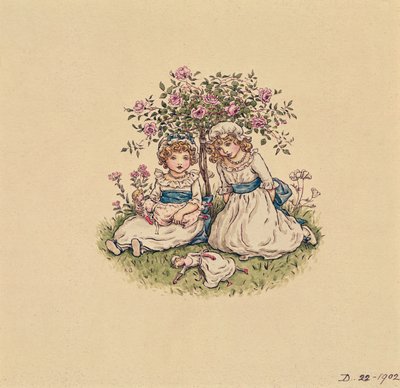 Illustratie voor Valentijnsdag 1902 door Kate Greenaway