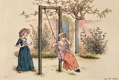 Illustratie voor Valentijnsdag, 1914 door Kate Greenaway