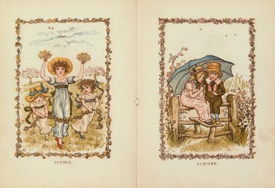 Lente en Zomer, 19e eeuw door Kate Greenaway