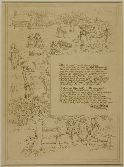 Studie voor Huis-schoonheid door Kate Greenaway