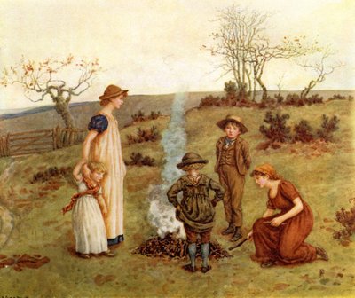 Het stokvuur door Kate Greenaway door Kate Greenaway