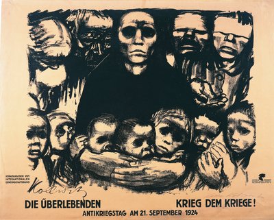 Poster voor Anti-Oorlogsdag door Käthe Kollwitz