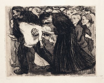 Overreden, 1910 door Käthe Kollwitz