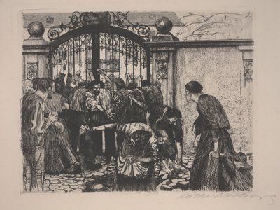 Weversopstand, of Sturmaus Ein Weberaufstand door Käthe Kollwitz