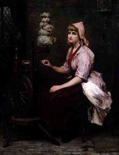 Het meisje bij het spinnewiel door Katherine D. M. Bywater