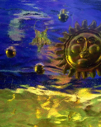 Blauwe en Gouden Zon door Katherine Fawssett
