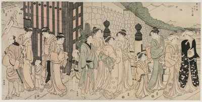 Duizend Herfsten, Tienduizend Jaren op de Tokiwa-brug door Katsukawa Shuncho