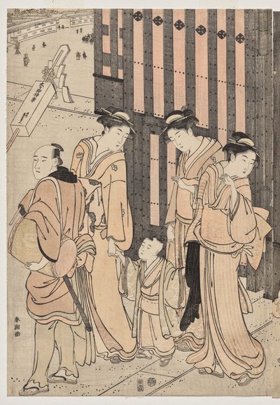 Duizend Herfsten, Tienduizend Jaren op de Tokiwa-brug door Katsukawa Shuncho