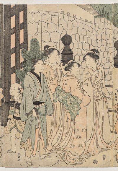 Duizend Herfsten, Tienduizend Jaren op de Tokiwa-brug door Katsukawa Shuncho