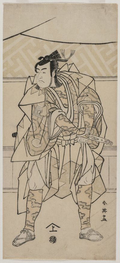 Ichikawa Monnosuke II als een samoerai, 1791 door Katsukawa Shunei