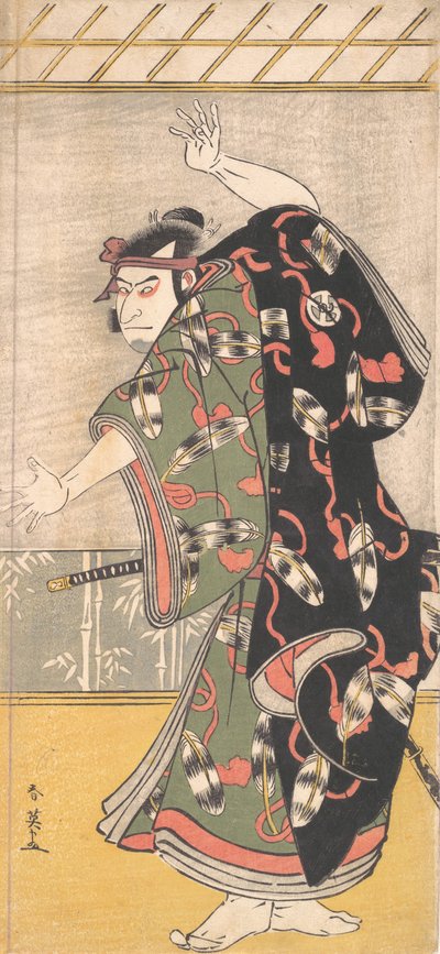 Kabuki-acteur Otani Oniji III als een samoerai, ca. 1792 door Katsukawa Shun