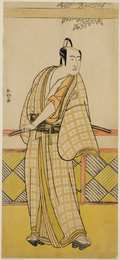 De acteur Sawamura Sojuro III in een onbekende rol door Katsukawa Shunkо̄