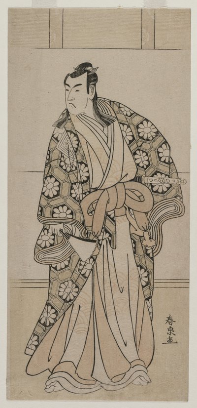 Ichikawa Monnosuke II als een heer door Katsukawa Shunkō II