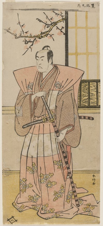 Ichikawa Monnosuke II als een heer in formele kleding, 1789 door Katsukawa Shunko