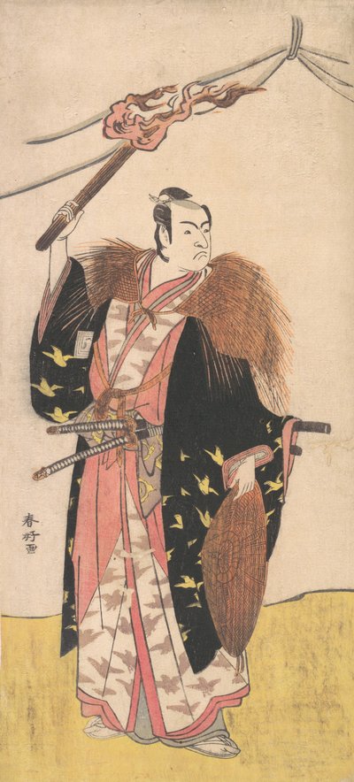 Ichikawa Monosuke II als Soga no Juro Sukenari, ca. 1785 door Katsukawa Shunko
