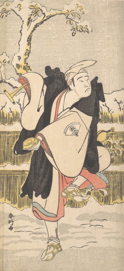 Onoe Matsusuke als een Kannen-Butsu of Bedelmonnik, ca. 1790 door Katsukawa Shunko