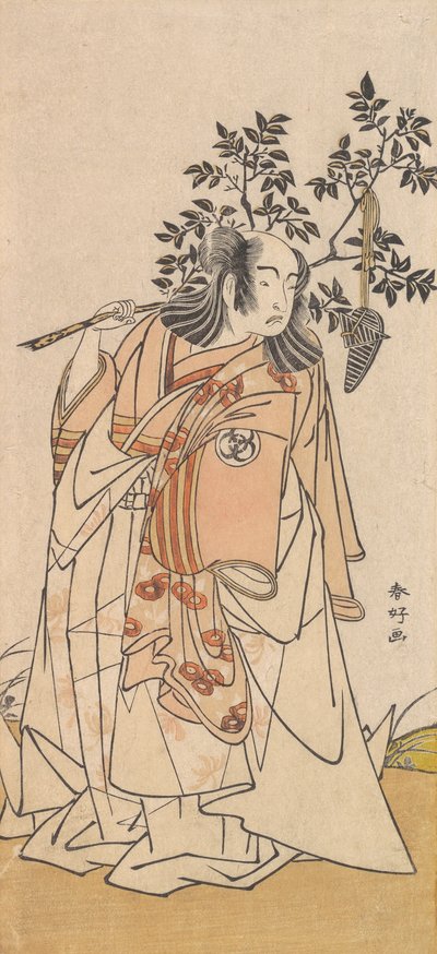 De Acteur Bando Mitsugoro I als een Man in Daimyo Kleding, ca. 1778 door Katsukawa Shunko