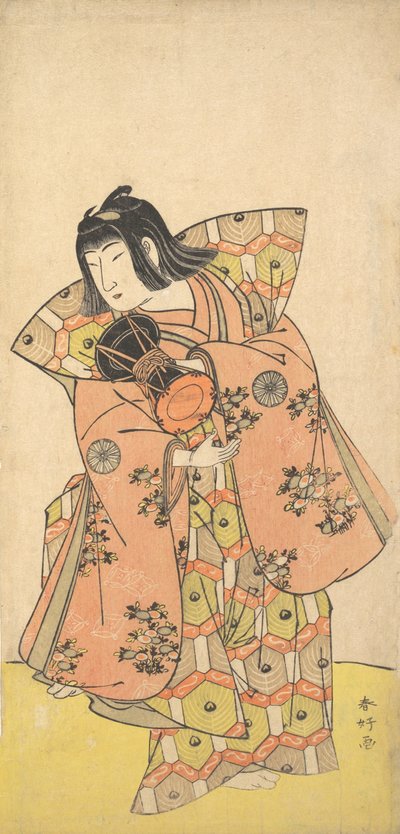 De acteur Nakamura Tomijuro als Bijomaru in het drama Kikujido Shuen no Iwaya, ca. 1773 door Katsukawa Shunko