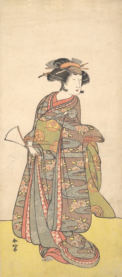 De Eerste Nakamura Tomijuro als een Vrouw, waarschijnlijk 1777 door Katsukawa Shunko