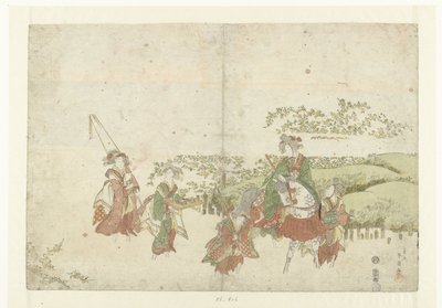 De Ide Tama rivier door Katsukawa Shunsen