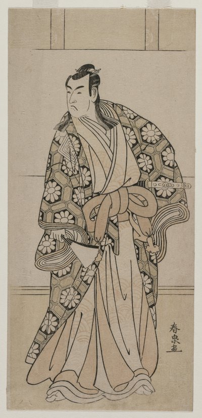 Ichikawa Monnosuke II als een heer, 1780s door Katsukawa Shunsen