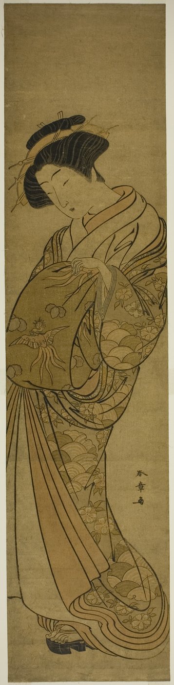 Een courtisane van de Matsubaya door Katsukawa Shunsho