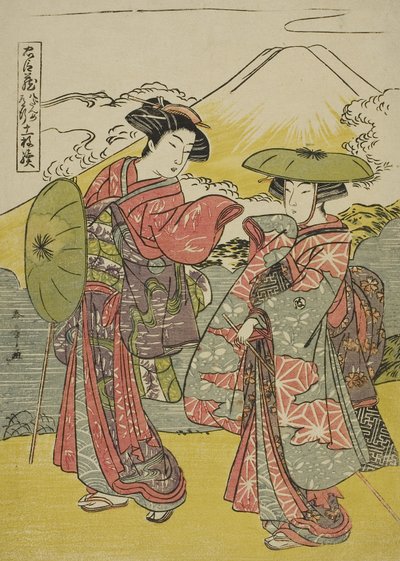 Acte acht: Bruidsreis uit het toneelstuk Chushingura (Schatkamer van Loyale Retainers), c.1779-80 door Katsukawa Shunsho
