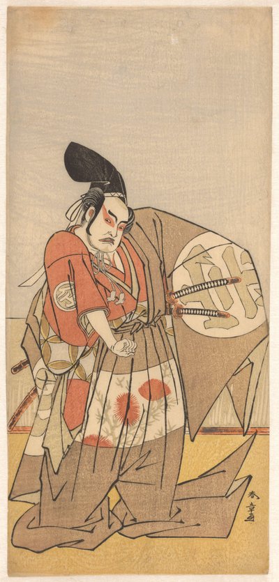 Acteur als kwaadaardige keizerlijke boodschapper door Katsukawa Shunsho