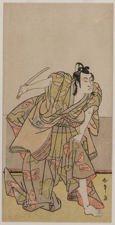 Ichikawa Monnosuke II als Soga no Goro door Katsukawa Shunsho