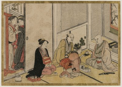 Interieur Scène door Katsukawa Shunsho