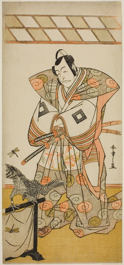 De Acteur Ichikawa Danjuro V als Ashikaga Takauji in het Toneelstuk Kaeribana Eiyu Taiheiki, Uitgevoerd in het Nakamura Theater in de Elfde Maand, 1779 door Katsukawa Shunsho