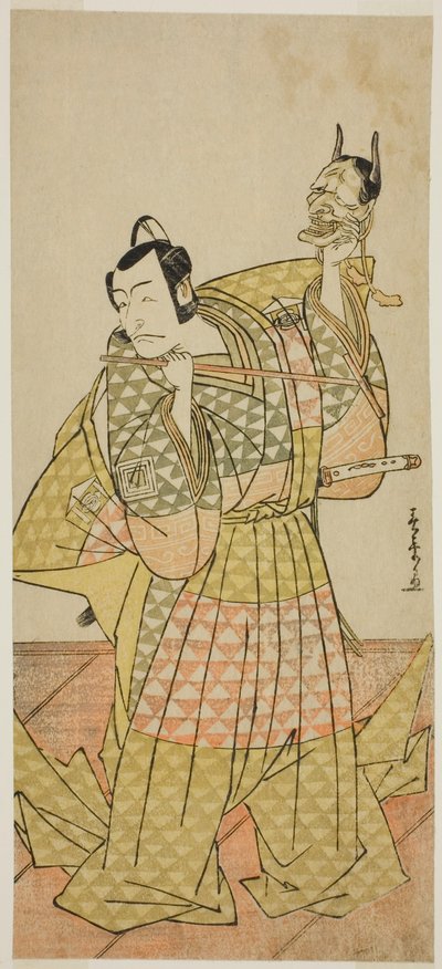 De acteur Ichikawa Danjuro V als Kudo Suketsune in het stuk Kaido Ichi Yawaragi Soga, uitgevoerd in het Nakamura Theater in de eerste maand, 1778 door Katsukawa Shunsho
