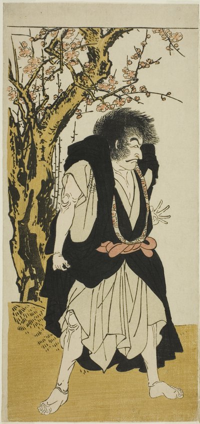 De Acteur Ichikawa Danjuro V als de Afvallige Boeddhistische Monnik Wantetsu uit Okamidani, in de Vijfde Scene van het Toneelstuk Date Nishiki Tsui no Yumitori (Een Dandyachtig Brokaat: Tegenovergestelde Krijgers), Opgevoerd in het Morita Theater in de Elf door Katsukawa Shunsho
