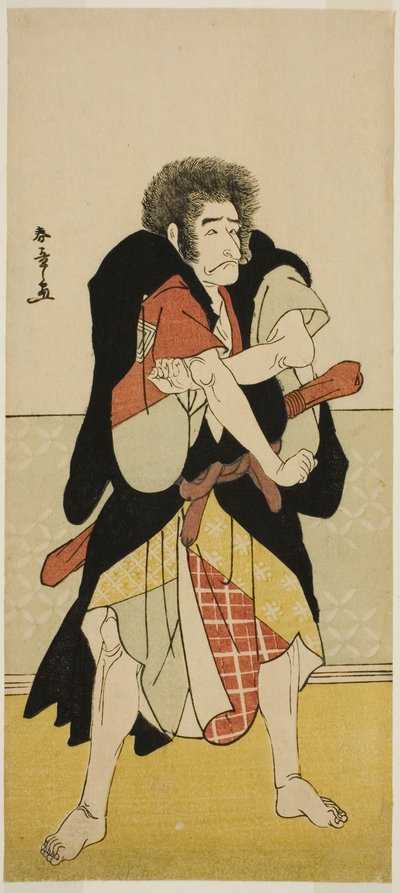 De acteur Ichikawa Danjuro V als de afvallige monnik Wantetsu van Okami-dani in het stuk Date Nishiki Tsui no Yumitori, uitgevoerd in het Morita Theater in de elfde maand, 1778 door Katsukawa Shunsho