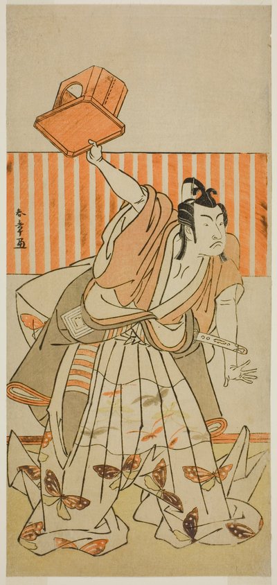 De Acteur Ichikawa Monnosuke II als Ageha no Chokichi Vermomd als Soga no Goro Tokimune in het Toneelstuk Kaido Ichi Yawaragi Soga, Opgevoerd in het Nakamura Theater in de Derde Maand, 1778 door Katsukawa Shunsho