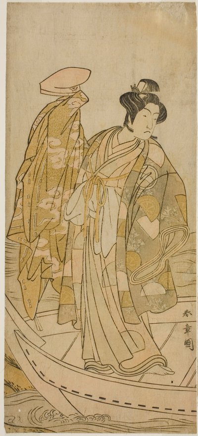De Acteur Ichikawa Monnosuke II als Minamoto no Yorinobu in het Toneelstuk Kikujido Shuen no Iwaya, Opgevoerd in het Morita Theater in de Elfde Maand, 1775 door Katsukawa Shunsho
