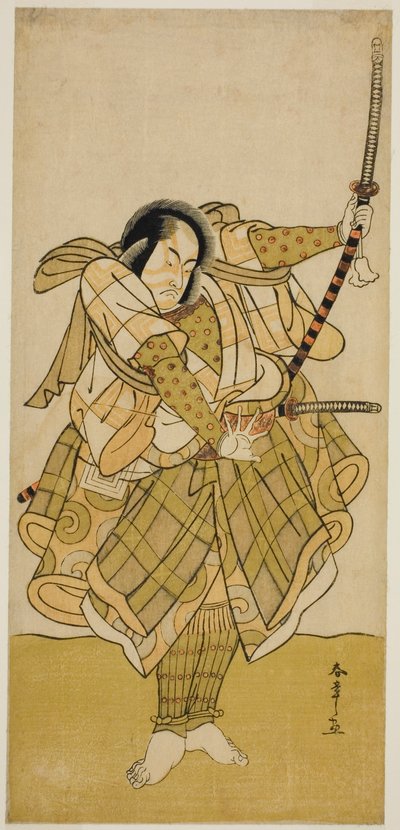 De acteur Ichikawa Monnosuke II in een onbekende rol door Katsukawa Shunsho