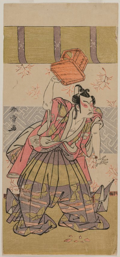 De Acteur Ichikawa Raizo als Soga No Goro, midden-1770s door Katsukawa Shunsho