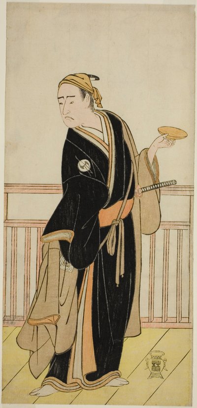 De Acteur Ichikawa Yaozo III als Oboshi Yuranosuke in het Stuk Kanadehon Chushingura, Opgevoerd in het Nakamura Theater in de Vijfde Maand, 1786 door Katsukawa Shunsho