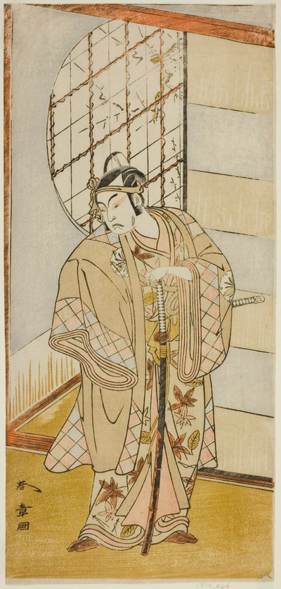 De Acteur Matsumoto Koshiro IV als Matsuo-maru in het Toneelstuk Sugawara Denju Tenarai Kagami, Opgevoerd in het Nakamura Theater in de Negende Maand, 1773 door Katsukawa Shunsho