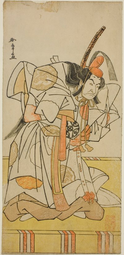 De Acteur Nakamura Nakazo I als Prins Takahiro in het Toneelstuk Date Nishiki Tsui no Yumitori, Uitgevoerd in het Morita Theater in de Elfde Maand, 1778 door Katsukawa Shunsho