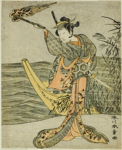 De Acteur Nakamura Tomijuro I als Nagoya Osan in het Toneelstuk Fuki Kaete Tsuki mo Yoshiwara, Opgevoerd in het Morita Theater in de Elfde Maand, 1771 door Katsukawa Shunsho