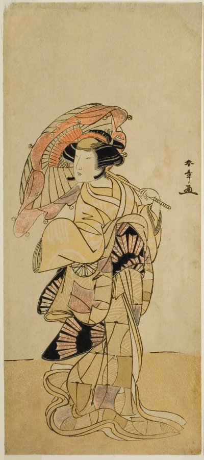 De Acteur Nakamura Tomijuro I als een Vrouwelijke Vos van Mt. Ubagadake in het Toneelstuk Chigo Torii Tobiiri Kitsune, Opgevoerd in het Ichimura Theater in de Elfde Maand, 1777 door Katsukawa Shunsho