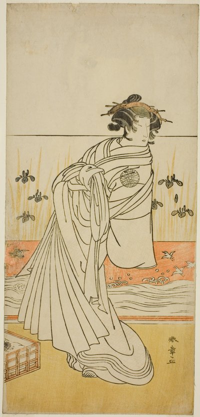 De Acteur Nakamura Tomijuro I als de Courtisane Toyama in het Toneelstuk Koi Nyobo Somewake Tazuna, Opgevoerd in het Nakamura Theater in de Negende Maand, 1777 door Katsukawa Shunsho