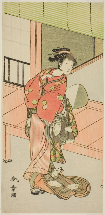 De acteur Sanogawa Ichimatsu II in een onbekende rol door Katsukawa Shunsho