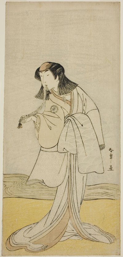 De Acteur Segawa Kikunojo III als Miura no Katagai Vermomd als de Non Narukami, in het Toneelstuk Ume-goyomi Akebono Soga, Opgevoerd in het Ichimura Theater in de Tweede Maand, 1780 door Katsukawa Shunsho