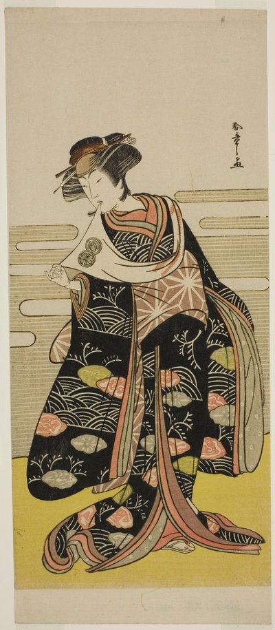 De Acteur Segawa Kikunojo III als Onami Vermomd als de Drakenprinses in het Stuk Saki Masuya Ume no Kachidoki, Opgevoerd in het Ichimura Theater in de Elfde Maand, 1778 door Katsukawa Shunsho
